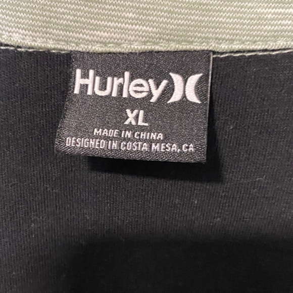 Hurley Men's XL Short Sleeve Heather Gray Green Polo Shirt Golf - Picture 3 of 5